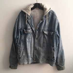 Vintage Denim Jacket with Hoodie